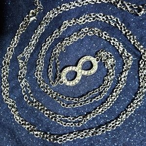 Infinity Symbol Body Chain Sexy Silver Tone Jewelry, NWOT